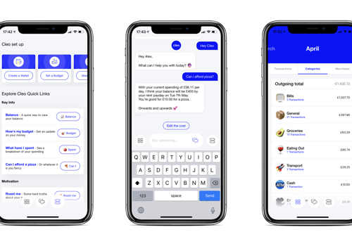 Application de chatbot fintech de Cleo