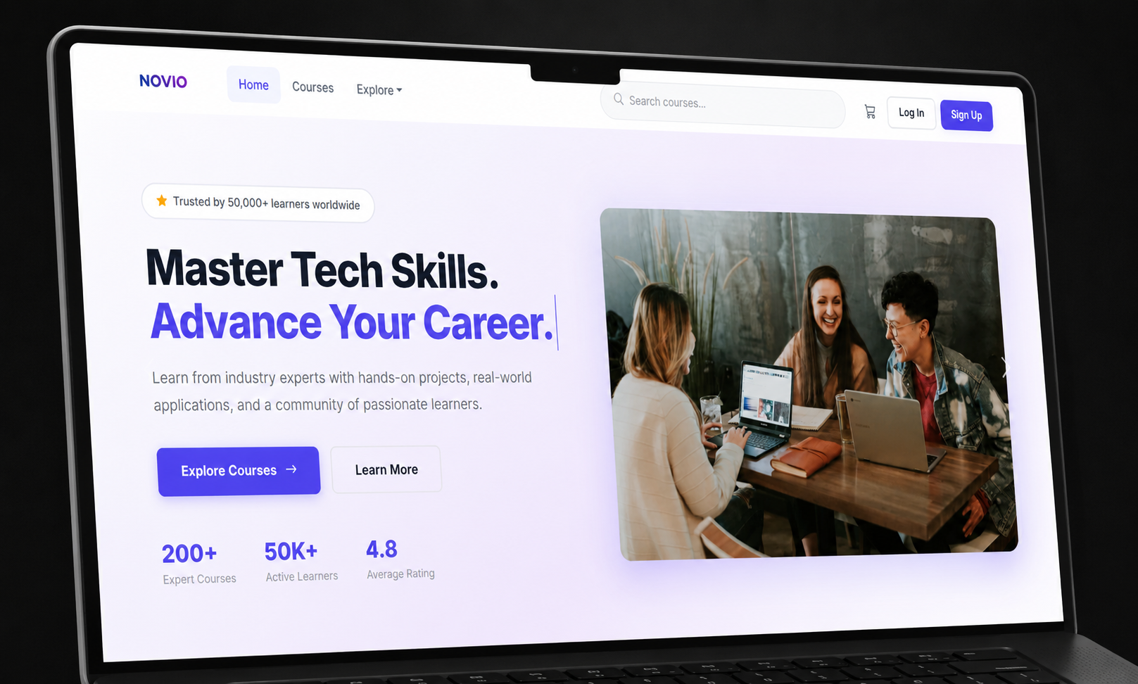Novio, Plateforme Frontend EdTech