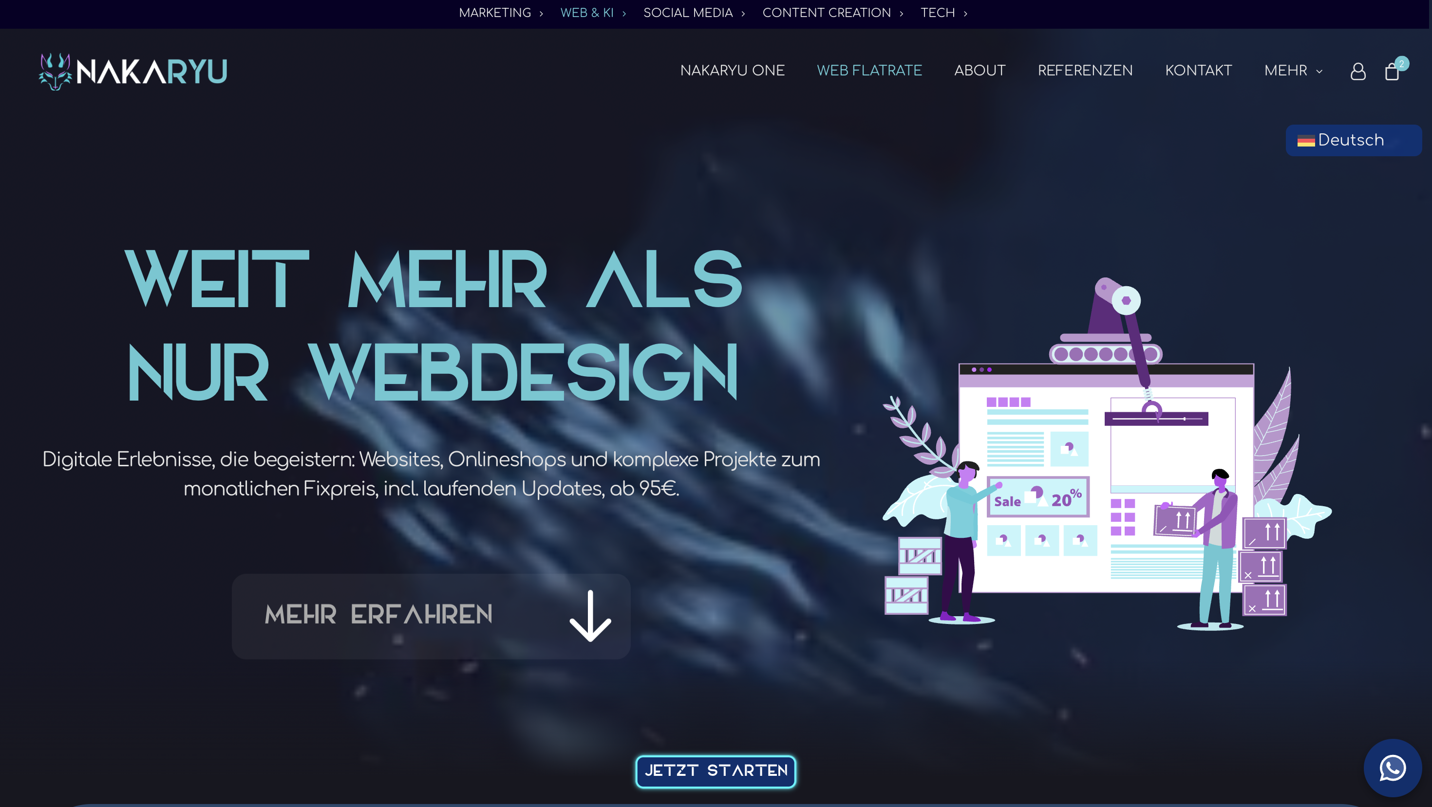 Nakaryu Webdesign und Marketing Agentur Headerbild