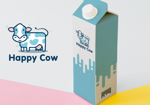 Identité de marque du fabricant de lait