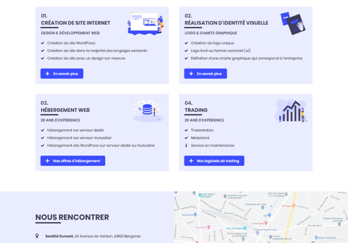 Valentin MIONNET Projet - Euroset - page d'accueil
