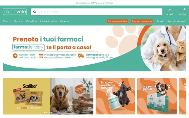 Studio Mate Web S.L. Projet - CentroVete : site de vente en ligne de produits vétérinaires