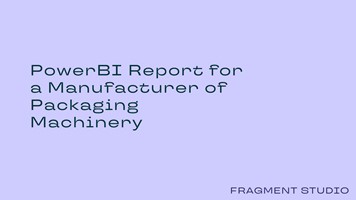 Neural Asseembly Projet - Rapport Power BI pour un fabricant de machines d’emballage