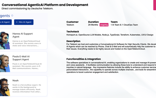 iits-consulting GmbH Projet - Plateforme AgenticAI conversationnelle et développement