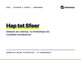 Citeerbaar Projet - Van cateraar naar complete eventpartner in AI