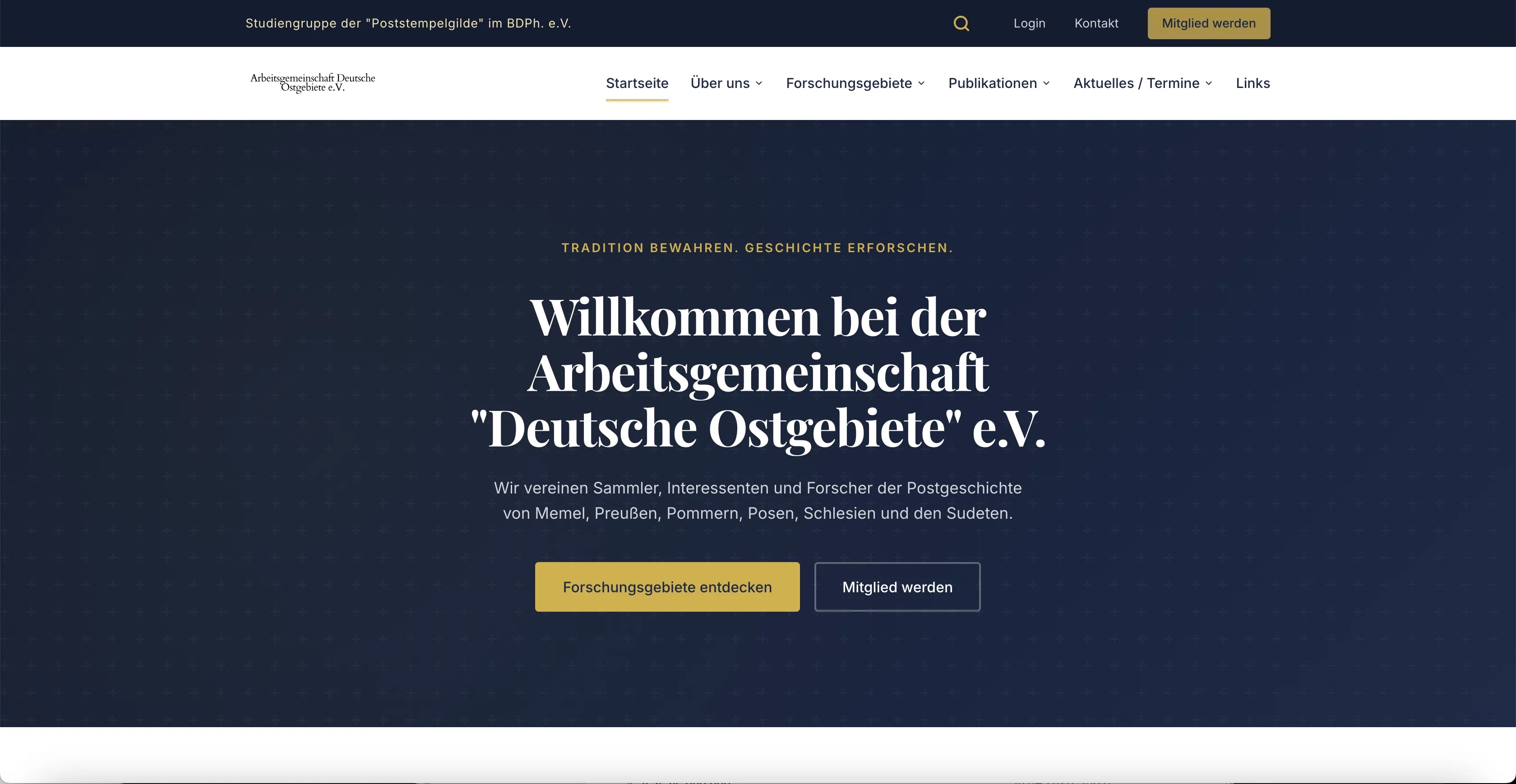 Kolbeck Digital Projet - Site web pour une association avec espace membres et archives IA