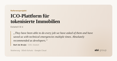 abi group GmbH Projet - Plateforme ICO pour des investissements immobiliers tokenisés