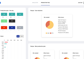 Application web pour un modèle prédictif de production